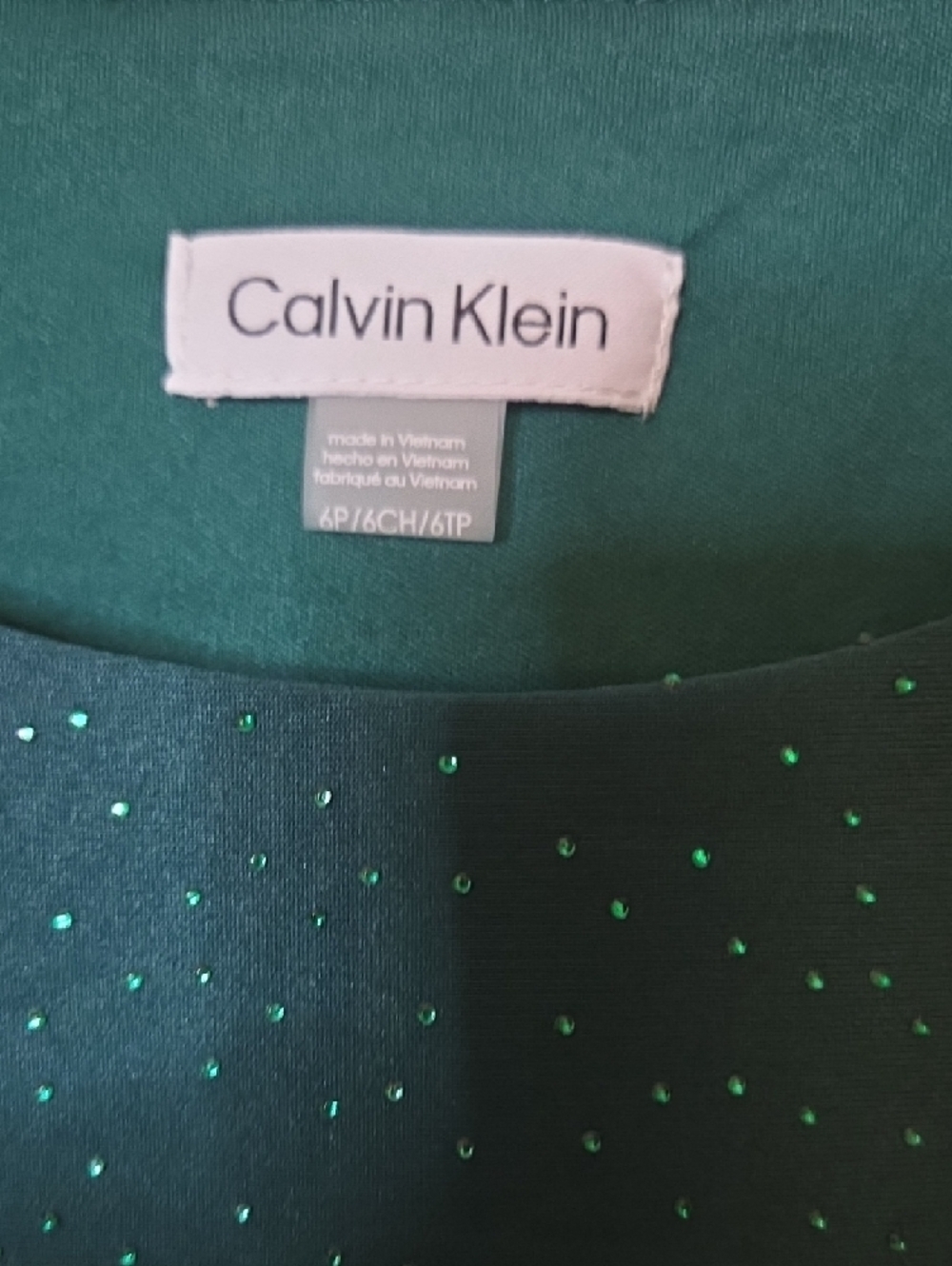 Calvin Klein Dark Green Sleeveless Midi Sheath Dress - Picture 2 of 11
